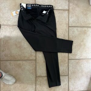 Haggar Men's Active Series Grey Dress Pants 30x30 Charcoal